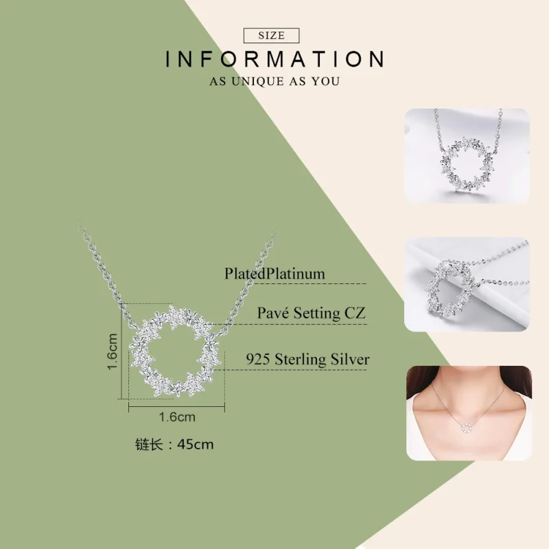 (Bild für) Halskette mit Anhänger im Pandora-Stil, Silber voller Sterne - BSN028 - Ansicht 7