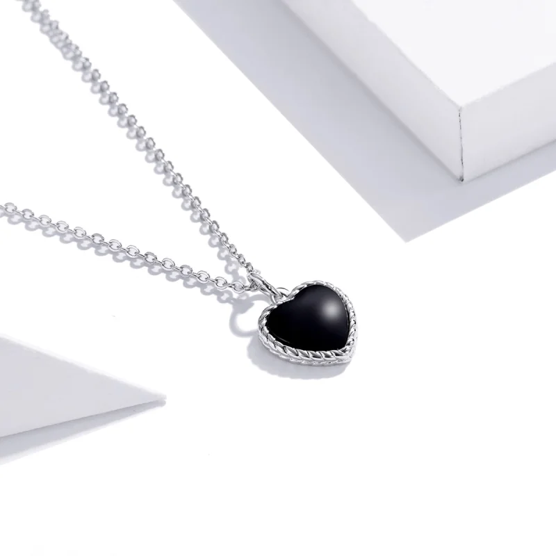 (Bild für) Halskette mit Love-Achat-Anhänger im Pandora-Stil aus Silber - SCN443 - Ansicht 2