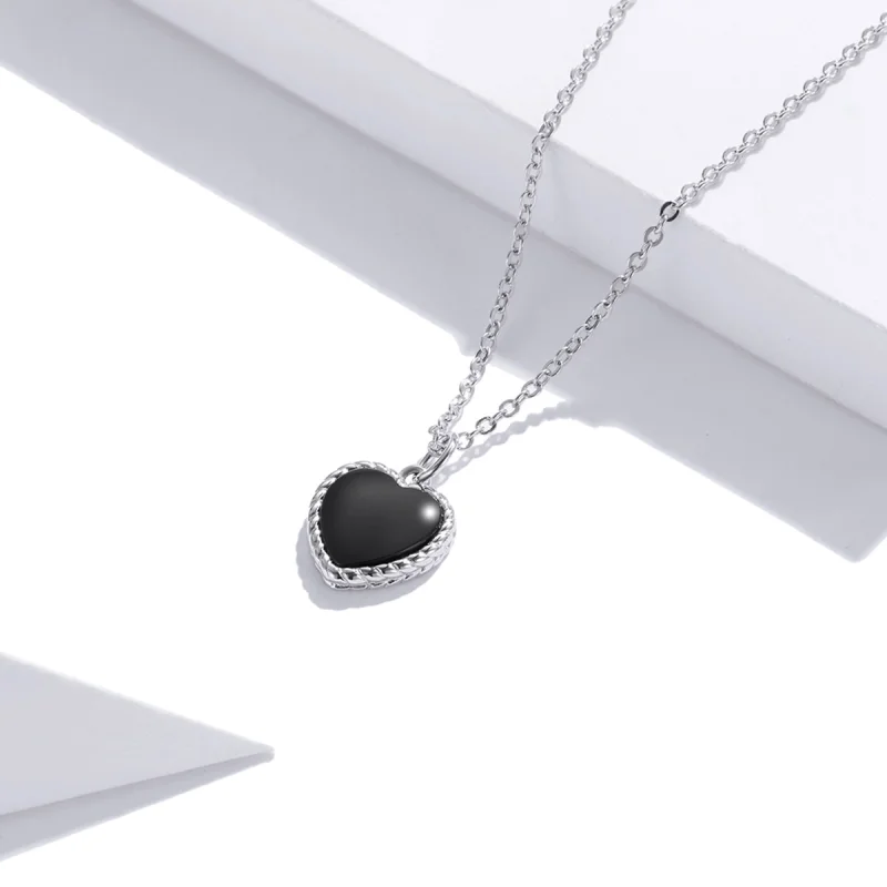 (Bild für) Halskette mit Love-Achat-Anhänger im Pandora-Stil aus Silber - SCN443 - Ansicht 3