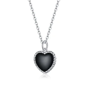 (Bild für) Halskette mit Love-Achat-Anhänger im Pandora-Stil aus Silber - SCN443
