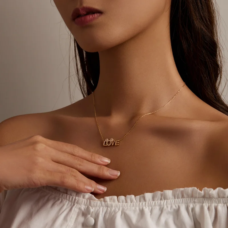 (Bild für) Love Brand-Halskette im Pandora-Stil - BSN238 - Ansicht 9