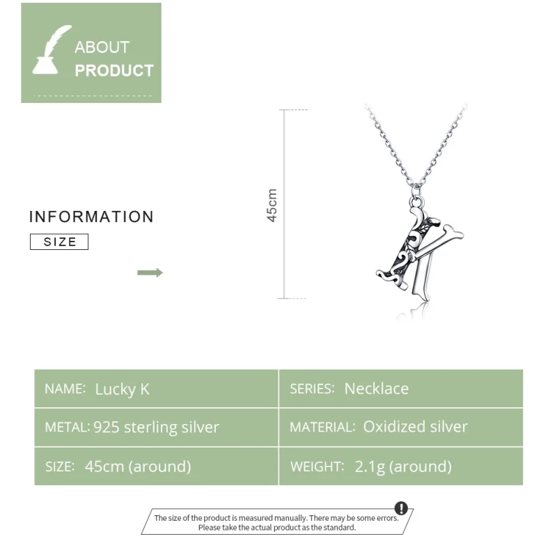 (Bild für) Pandora Charm Buchstabe K - SCN403 - Ansicht 3