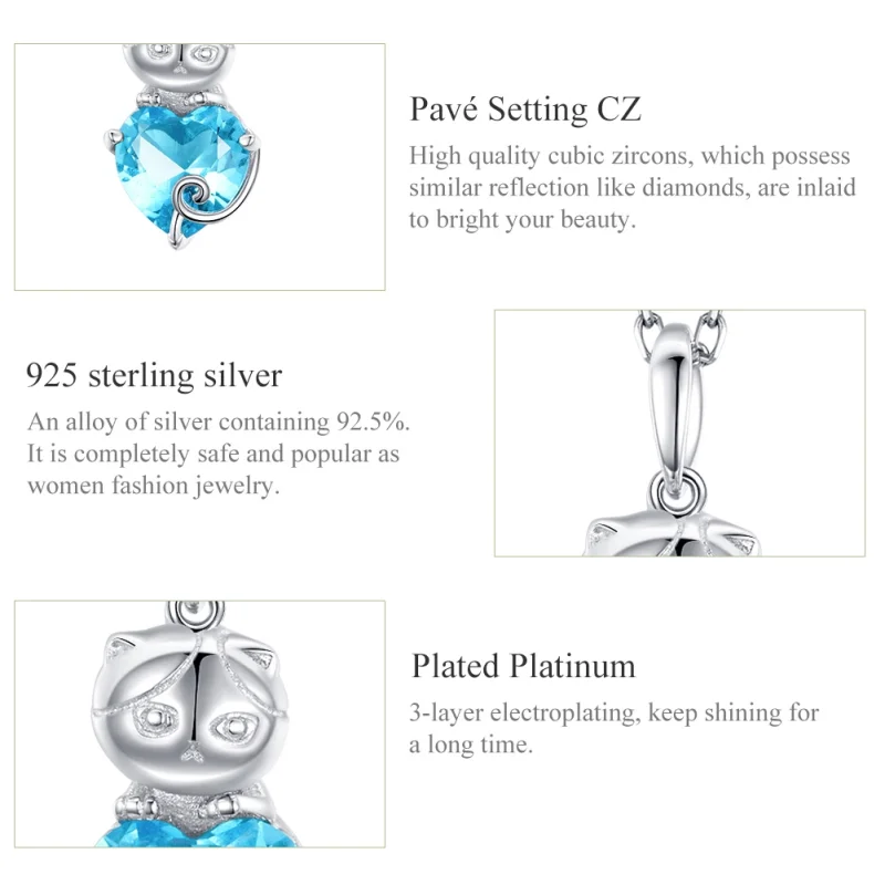 (Bild für) Pandora Charm Katze Silber - SCN331 - Ansicht 3
