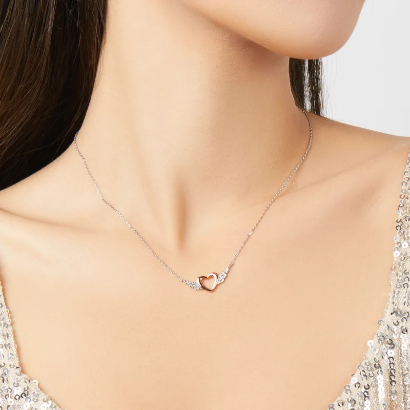 (Bild für) Pandora Herz Flügel Kette - BSN162 - Ansicht 9
