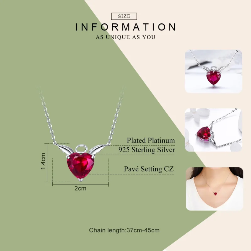 (Bild für) Pandora Kette Herz Rot - SCN285 - Ansicht 2