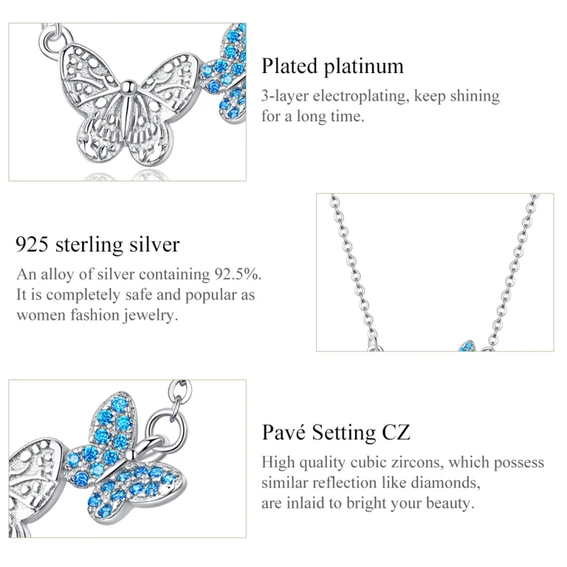 (Bild für) Pandora Kette Schmetterling - SCN384 - Ansicht 4