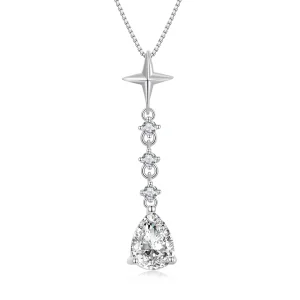 (Bild für) Pandora-Stil Starburst-Wassertropfen-Halskette - BSN259