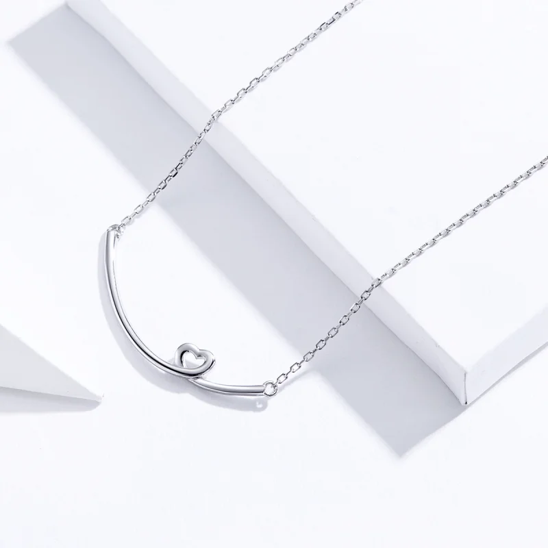 (Bild für) Silberne „Happy Smile“-Halskette im Pandora-Stil - SCN381 - Ansicht 5