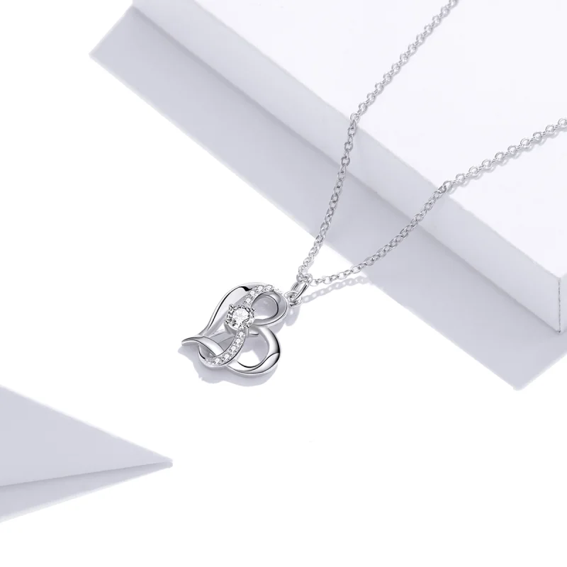 (Bild für) Silberne „Together Forever“-Anhänger-Halskette im Pandora-Stil - SCN442 - Ansicht 3