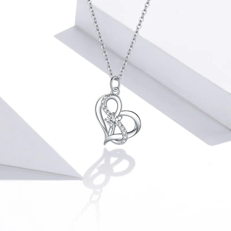 (Bild für) Silberne „Together Forever“-Anhänger-Halskette im Pandora-Stil - SCN442 - Ansicht 5