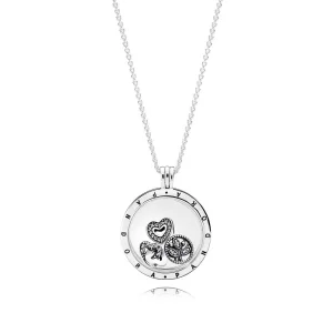 (Bild für) Großes schwebendes PANDORA-Medaillon und Love & Family Petites-Halskette - R800064
