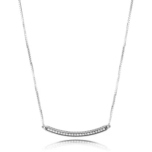 (Bild für) Hearts of PANDORA Bar-Halskette, klare CZ - 397420CZ