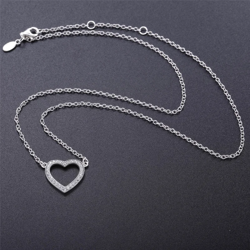(Bild für) Loving Hearts of PANDORA Halskette, klare CZ - 590534CZ-45 - Ansicht 2