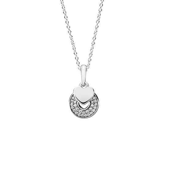 (Bild für) PANDORA Celebration Hearts Halskette mit klarem CZ-Anhänger - 390404cz-70