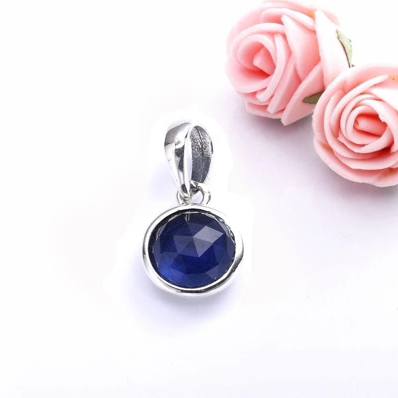 (Bild für) PANDORA Dezember Droplet, London Blue Crystal Anhänger - 390396NLB - Ansicht 2