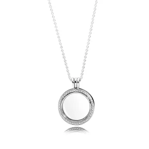 (Bild für) PANDORA Funkelnde Halskette mit schwebendem Medaillon-Anhänger - 396484CZ-60