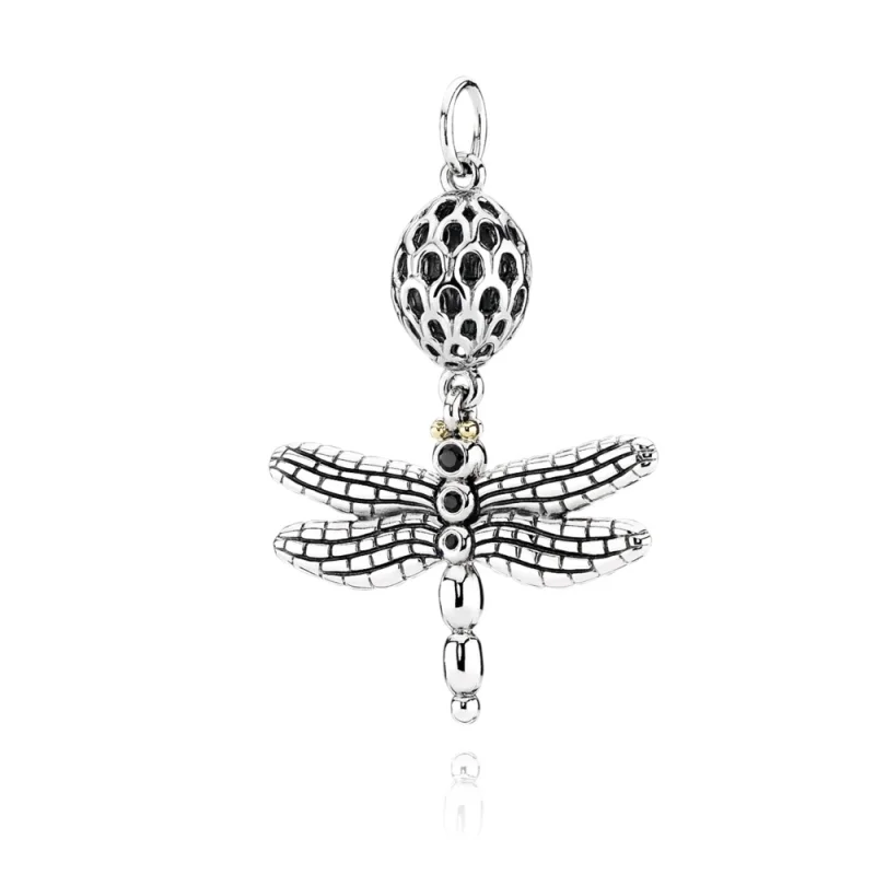 (Bild für) PANDORA Glückslibelle, schwarze CZ - 390336CZK