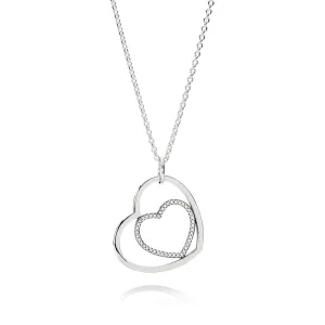 (Bild für) PANDORA Halskette mit Anhänger „Für immer in meinem Herzen“. - 390364CZ-90