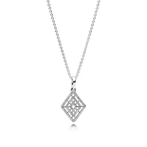 (Bild für) PANDORA Halskette mit geometrischem Linien-Anhänger - 396209CZ-60