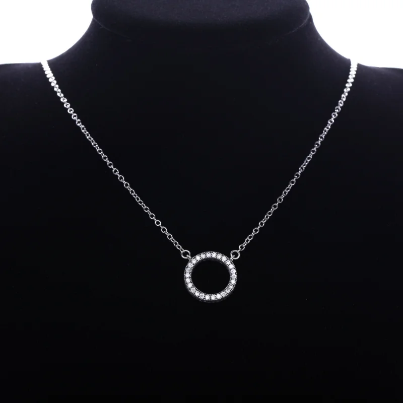 (Bild für) PANDORA Hearts of PANDORA Halskette mit klarem CZ-Anhänger - 590514cz-45 - Ansicht 3
