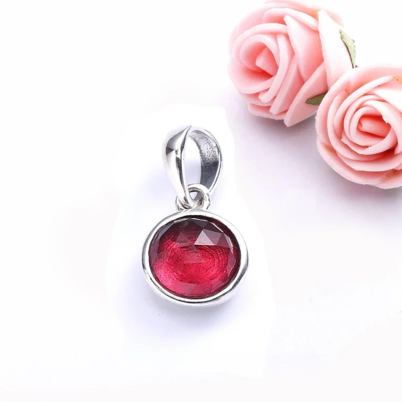 (Bild für) PANDORA July Droplet, Anhänger aus synthetischem Rubin - 390396SRU - Ansicht 2