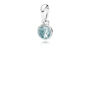 (Bild für) PANDORA March Droplet, Aqua Blue Crystal Anhänger - 390396NAB