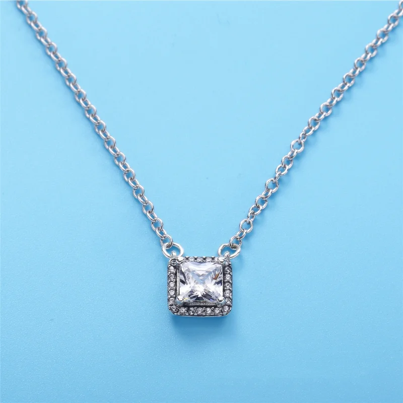 (Bild für) PANDORA Zeitlose Eleganz Halskette mit klarem CZ-Anhänger - 396241CZ-45 - Ansicht 2