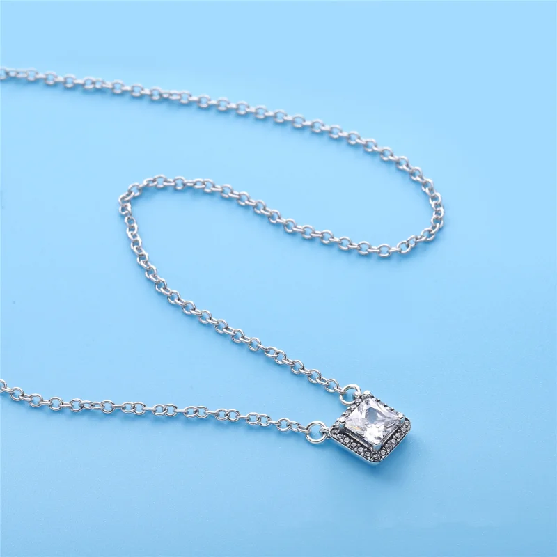 (Bild für) PANDORA Zeitlose Eleganz Halskette mit klarem CZ-Anhänger - 396241CZ-45 - Ansicht 3