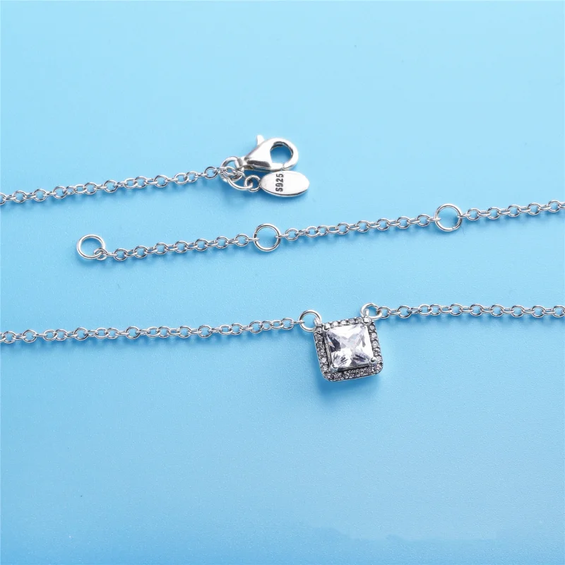 (Bild für) PANDORA Zeitlose Eleganz Halskette mit klarem CZ-Anhänger - 396241CZ-45 - Ansicht 4