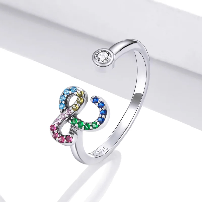 (Bild für) Bunter offener Ring im Pandora-Stil mit Buchstabe C - SCR723-C - Ansicht 2