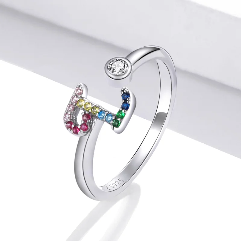 (Bild für) Bunter offener Ring mit Buchstabe L im Pandora-Stil - SCR723-L - Ansicht 2