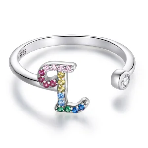 (Bild für) Bunter offener Ring mit Buchstabe L im Pandora-Stil - SCR723-L