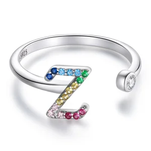(Bild für) Bunter offener Ring mit Buchstabe Z im Pandora-Stil - SCR723-Z
