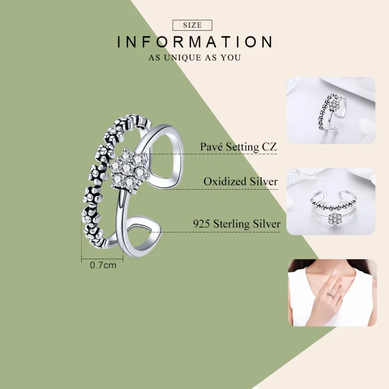 (Bild für) Eleganter Temperament-Silberring im Pandora-Stil - SCR428 - Ansicht 3