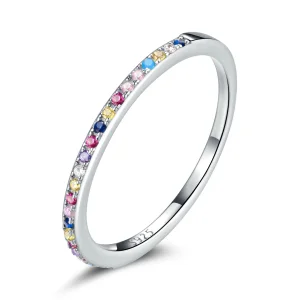 (Bild für) Farbiger Halo-Ring im Pandora-Stil - SCR740-CF