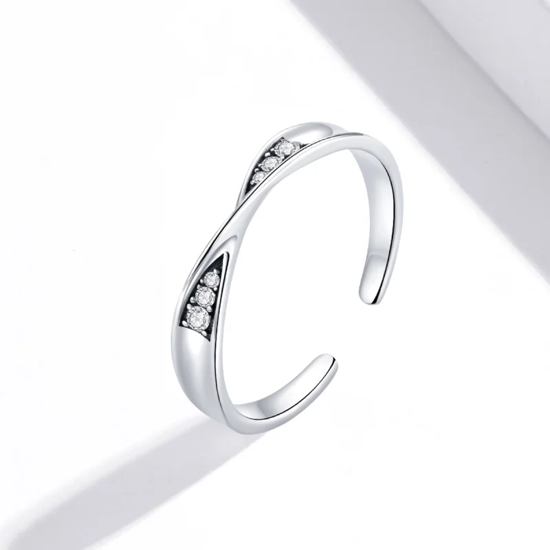 (Bild für) Mobius-Ring-Paarring im Pandora-Stil - SCR750 - Ansicht 2