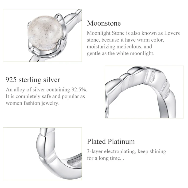 (Bild für) Mondstein Ring Pandora - SCR536 - Ansicht 3