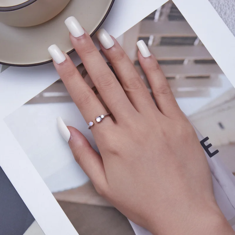 (Bild für) Offener Edelstein-Twist-Ring im Pandora-Stil - SCR839 - Ansicht 4