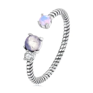 (Bild für) Offener Edelstein-Twist-Ring im Pandora-Stil - SCR839