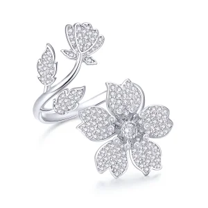 (Bild für) Offener Kirschblüten-Ring im Pandora-Stil - BSR076