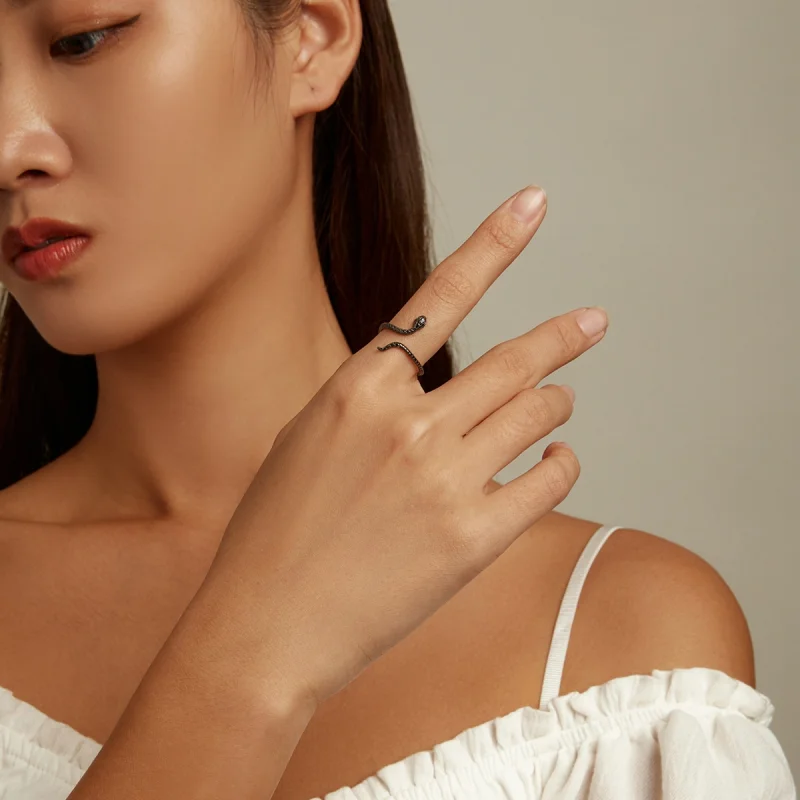 (Bild für) Offener Mystic Snake-Ring im Pandora-Stil - BSR236 - Ansicht 9