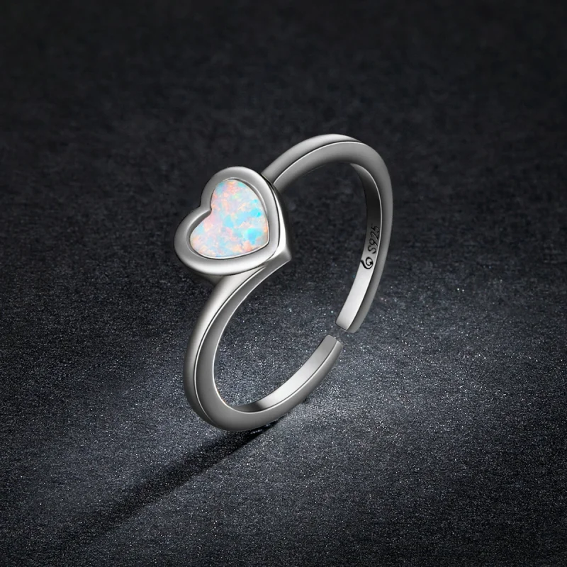 (Bild für) Offener Opal-Love-Ring im Pandora-Stil - BSR234 - Ansicht 5