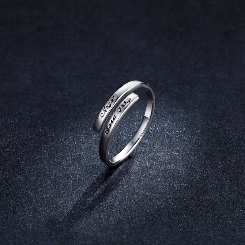 (Bild für) Offener Ring „Angel Sweet Baby“ im Pandora-Stil - BSR144 - Ansicht 5