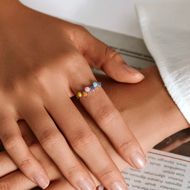 (Bild für) Offener Ring „Beating Colors“ im Pandora-Stil - SCR760 - Ansicht 9