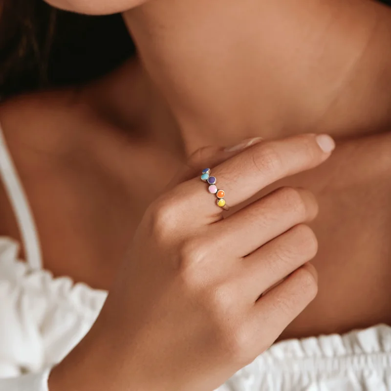 (Bild für) Offener Ring „Beating Colors“ im Pandora-Stil - SCR760 - Ansicht 11