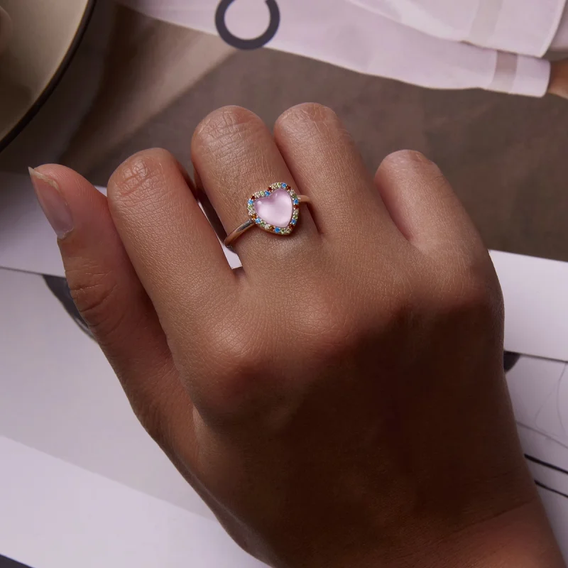 (Bild für) Offener Ring „Girl Love“ im Pandora-Stil - SCR803 - Ansicht 7