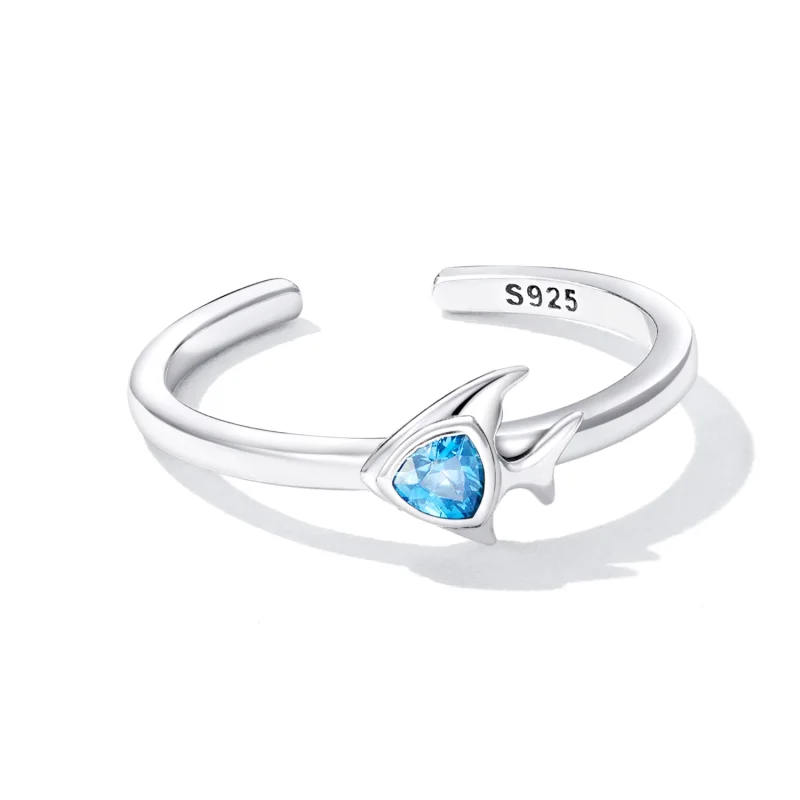 (Bild für) Offener Ring im kreativen Fisch-Stil im Pandora-Stil - SCR817 - Ansicht 3