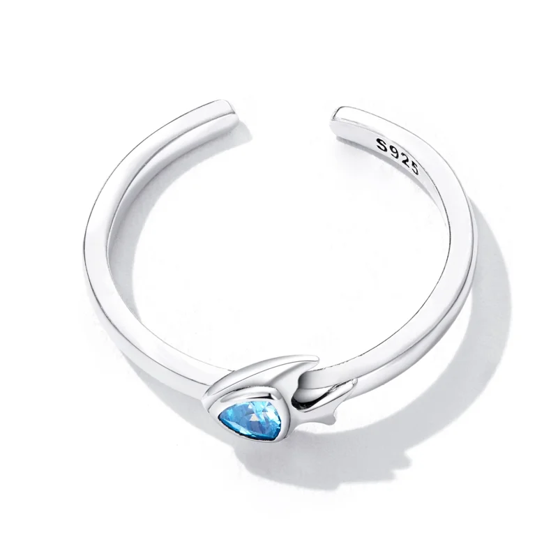 (Bild für) Offener Ring im kreativen Fisch-Stil im Pandora-Stil - SCR817 - Ansicht 4