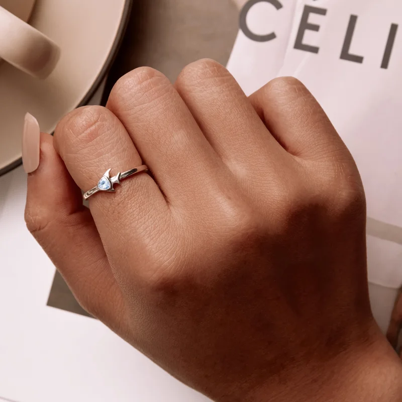 (Bild für) Offener Ring im kreativen Fisch-Stil im Pandora-Stil - SCR817 - Ansicht 6