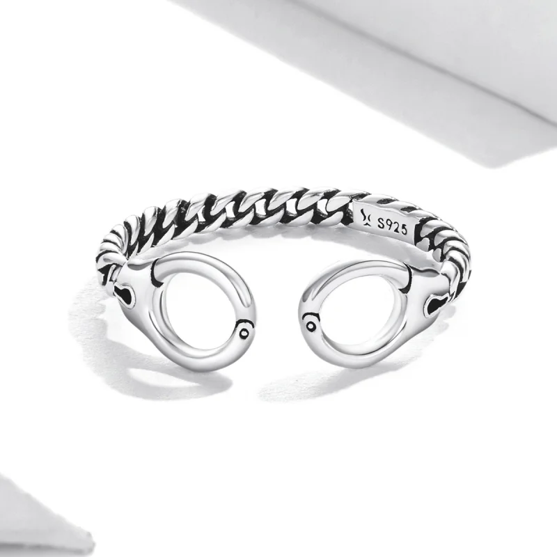 (Bild für) Offener Ring im kreativen Handschellen-Stil im Pandora-Stil - SCR791 - Ansicht 3